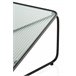 Mesa de centro de metal con tapa de cristal Negro
