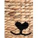 Cesta de almacenaje en jacinto de agua, forma de gato Beige
