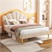 Marco de la cama 190x140 Beige