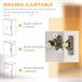 Alacena de Cocina Melamina de Madera HOMCOM, hogar - cocina 100 Blanco