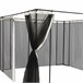 4 Paneles Laterales de Mosquitera para Carpa Poliéster, Nylon 335x0 Negro