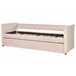 Beliani Cama con somier Terciopelo LIBOURNE 92x220 Rosa Talco