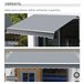 Toldo Manual Retráctil Aluminio, Metal, Poliéster Outsunny 295x245 Crudo