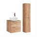 Conjunto mueble lavabo individual y columna April 60 Blanco