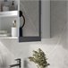 Armario con Espejo MDF, Vidrio kleankin, hogar - baño Blanco