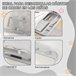 Pupitre Infantil PP, MDF, Acero ZONEKIZ 49x80 Gris