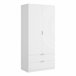 Armario 2 puertas efecto madera 81 Blanco