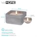 WELL HOME - Pack 6 Velas LED cuadrada Gris