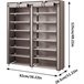 Armario Zapatero Tela 2 Puertas Cremallera Nyana Home 28 pares 92 Beige