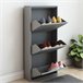 Zapatero Sokndal con 3 puertas abatibles metal 50 Blanco