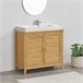 Mueble bajo lavabo Värmdö con 2 puertas bambú Natural