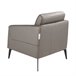 ANGEL CERDÁ Sillón moderno de piel Gris Oscuro