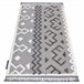 Alfombra MAROC P659 azteca Étnico Franjas Bereber marroquí 80x150 Gris