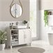 Mueble bajo Lavabo MDF, Melamina de Madera HOMCOM, hogar - baño Crudo