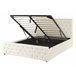 Beliani Cama con somier Terciopelo AMIENS 151x217 Beige