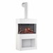 KAMINIO Eléctrica Chimenea HENRI con Tubo de Chimenea Blanco