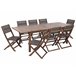 Beliani Conjunto de comedor CESANA Marron