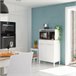 Armario multiusos 2 puertas efecto madera 72 Blanco/ Madera