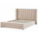Beliani Cama con somier Terciopelo NOYERS 210x247 Beige