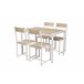 Conjunto de mesa y sillas COMET Natural/ Blanco