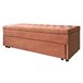Banco puf baúl en terciopelo 140x50 Naranja