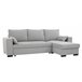 Chaise longue con cama MARLON reversible 3 plazas gris Gris