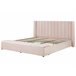 Beliani Cama con banco de almacenaje Terciopelo NOYERS 210x247 Beliani Cama con banco de almacenaje Terciopelo NOYERS 210x247 Gris