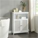 Mueble de baño Karlsøy con 2 puertas MDF ratán Blanco