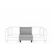 Sillón modular tapizado FEVIK Gris Claro