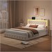 Cama LED, puertos USB, gas, cabecero Cama LED, puertos USB, gas, cabecero Beige