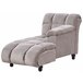 Beliani Chaise longue Poliéster LORMONT Gris Oscuro