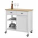 Carrito de Servicio con 2 estantes 2 cajones FKW62-WN SoBuy Blanco