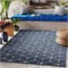 Alfombra de cuerda sisal FLAT 48721/591 Cubos 3D 160x230 Azul
