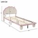 Cama infantil de terciopelo 99x210 Cama infantil de terciopelo 99x210 Rosa