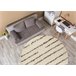 Alfombra FLUFFY 2371 circulo shaggy rayas 160x160 Crema