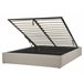 Beliani Cama con somier Poliéster DINAN 167x214 Beige