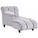 Beliani Chaise longue Terciopelo LORMONT Gris Claro