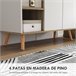 Aparador de Salón Melamina de Madera, Madera de Pino HOMCOM Blanco