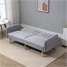 Sofá Cama de 2 Plazas Poliéster, Espuma, Madera de Caucho HOMCOM Gris