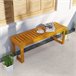 Banco de Jardín Madera de Pino Outsunny Marron