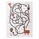 Alfombra FUN Game para niños juego de llama 140x190 Crema
