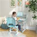 Pupitre Infantil PP, MDF, Acero ZONEKIZ 54x80 Azul
