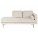 Beliani Chaise longue derecho Terciopelo MIRAMAS Beige