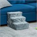 Escalera para Mascotas Melamina de Madera, Terciopelo PawHut Gris