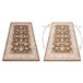 Alfombra MEFE moderna 2312 Ornamento Structural dos niveles 160x220 Beige