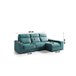 Chaise longue 4 plazas con 3 puffs FULL Azul Medio