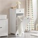 Mueble para Ropa Sucia con 1 Cesto y 1 Cajón BZR73-W SoBuy Blanco