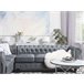 Beliani Sofá esquinero Poliéster CHESTERFIELD Gris