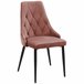 4x Silla tapizada capitoné de terciopelo SJ.054 Rosa