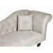 Beliani Chaise longue derecho Terciopelo LATTES Gris Oscuro